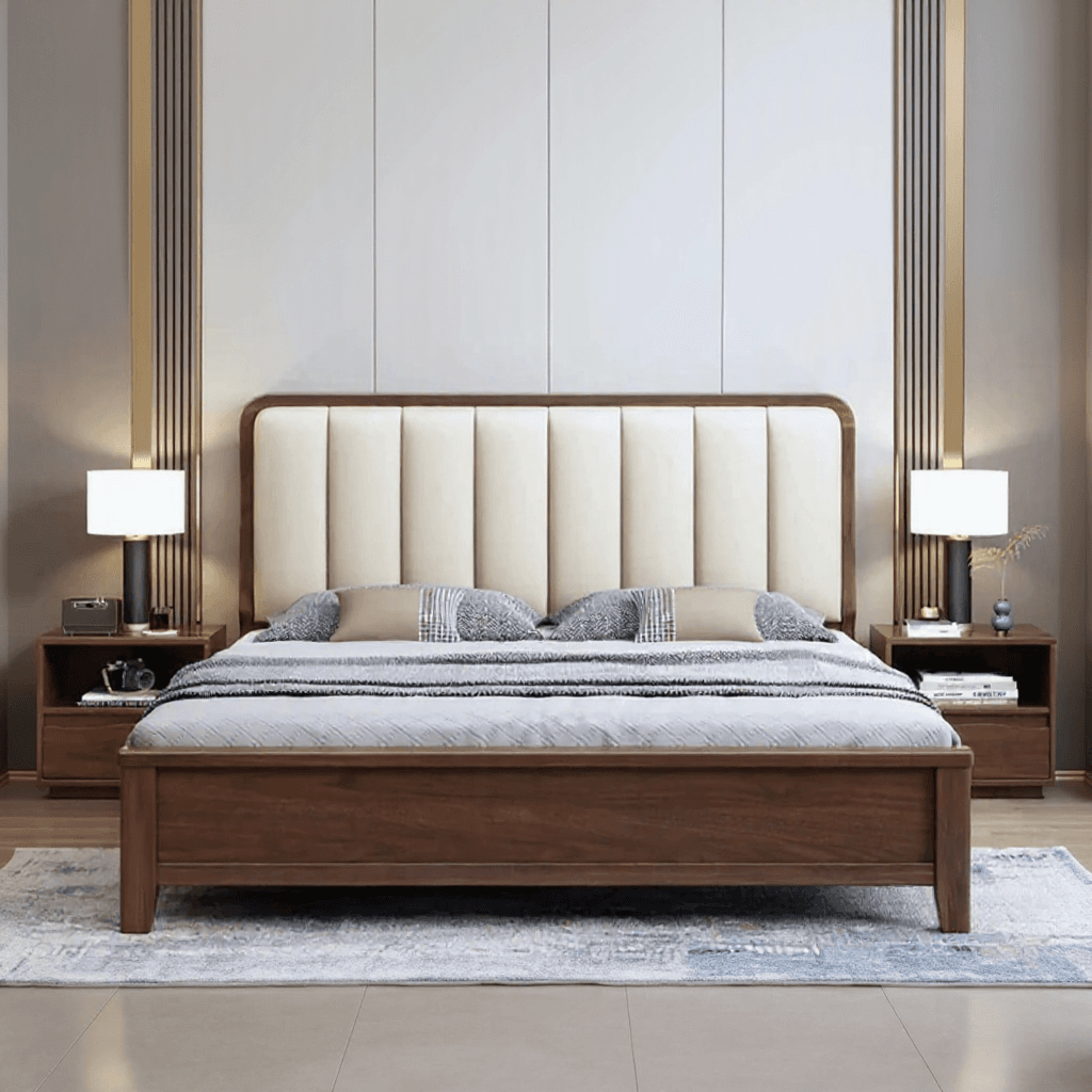 Queen Platform Bed With Side Tables