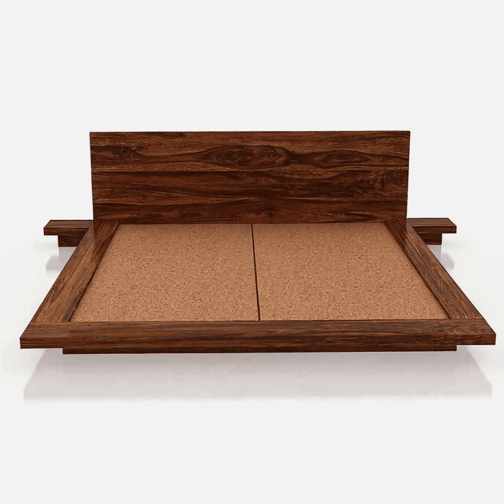 Queen Size Platform Bed with LED