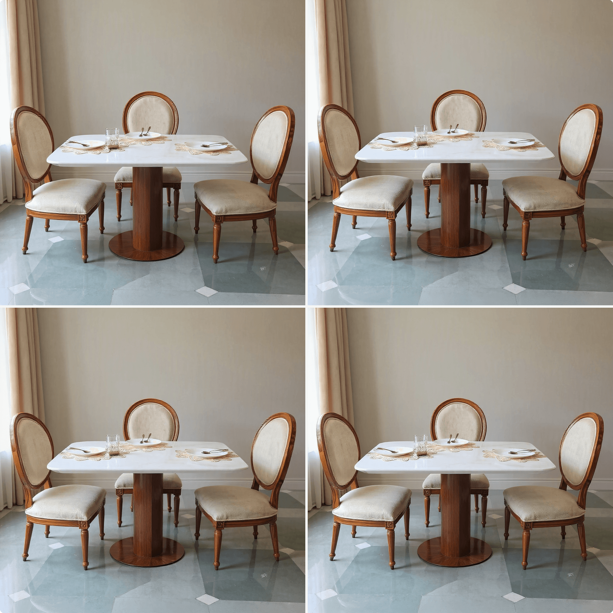Custom Marble Dining Set