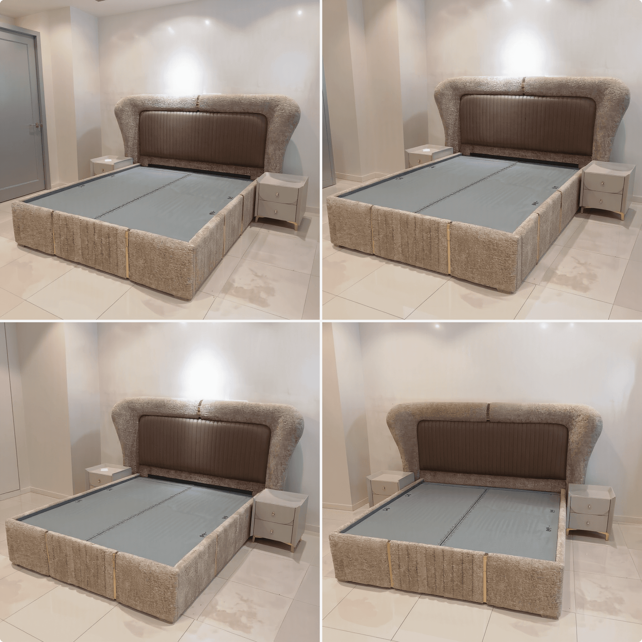 King Size Upholstered Hydraulic Storage Bed