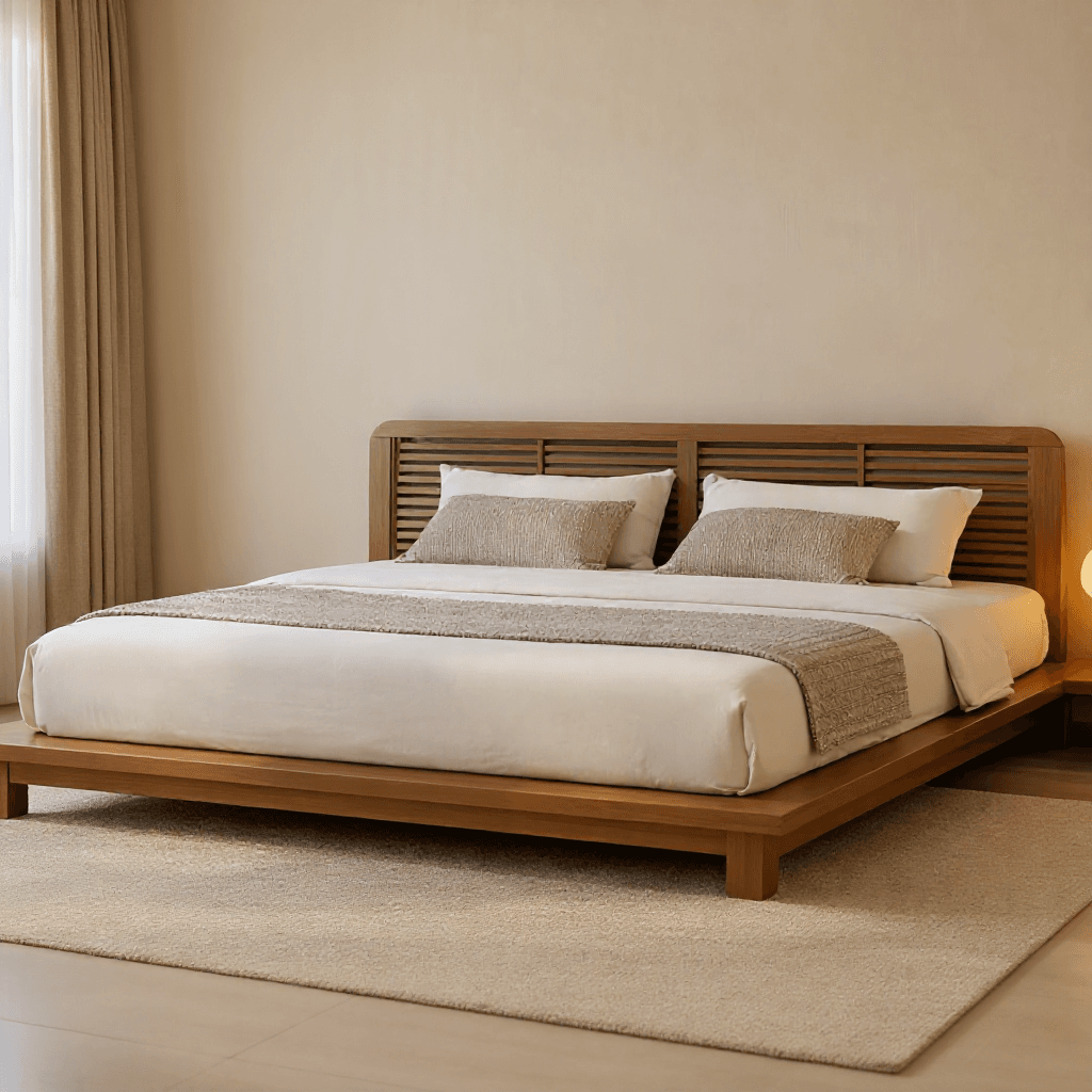 King Size Low Platform Bed