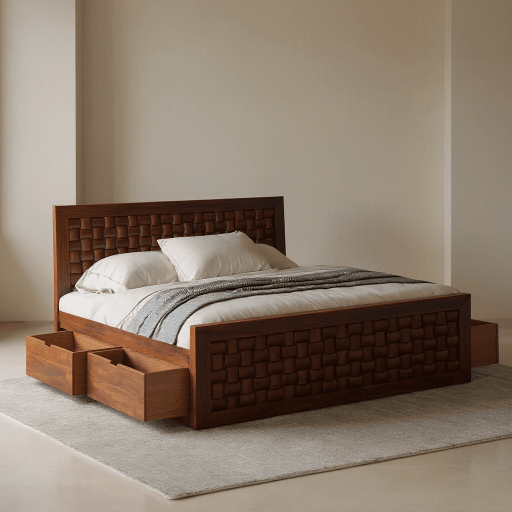King Size Hydraulic Storage Bed Set