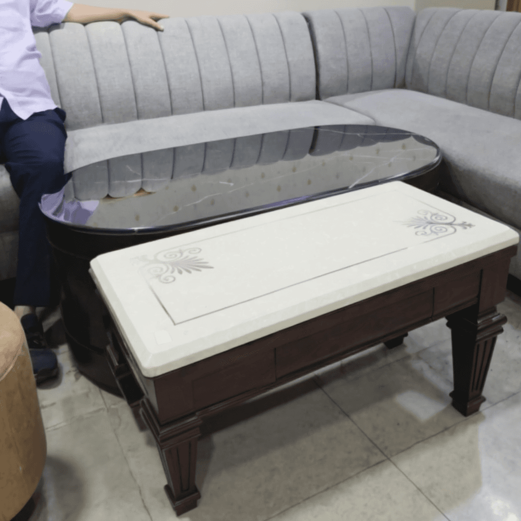 6 Seater Sofa Bed with Center Table