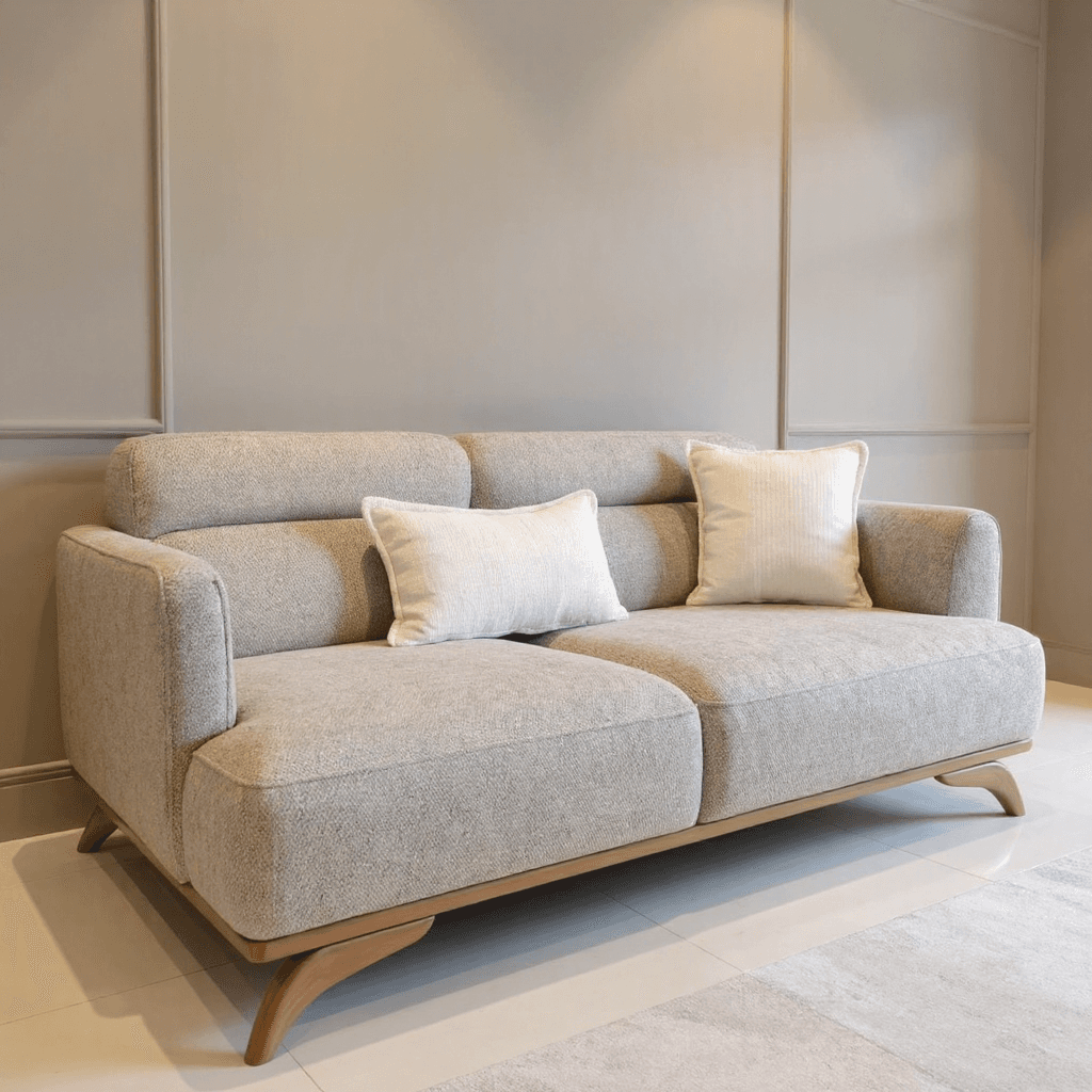 Contemporary 4–5 Seater Teak Sofa