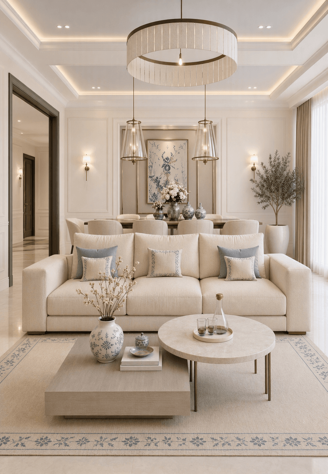 Custom 8-Seater Sectional Sofa