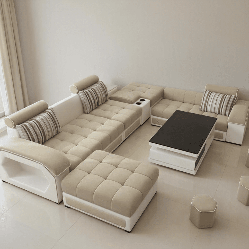 Custom 10-Seater Sectional Sofa Set