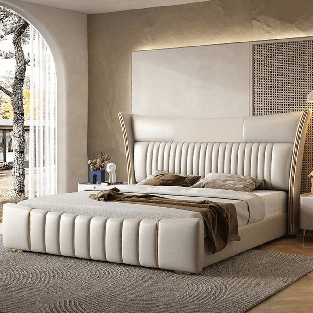 Queen Size Upholstered Storage Bed