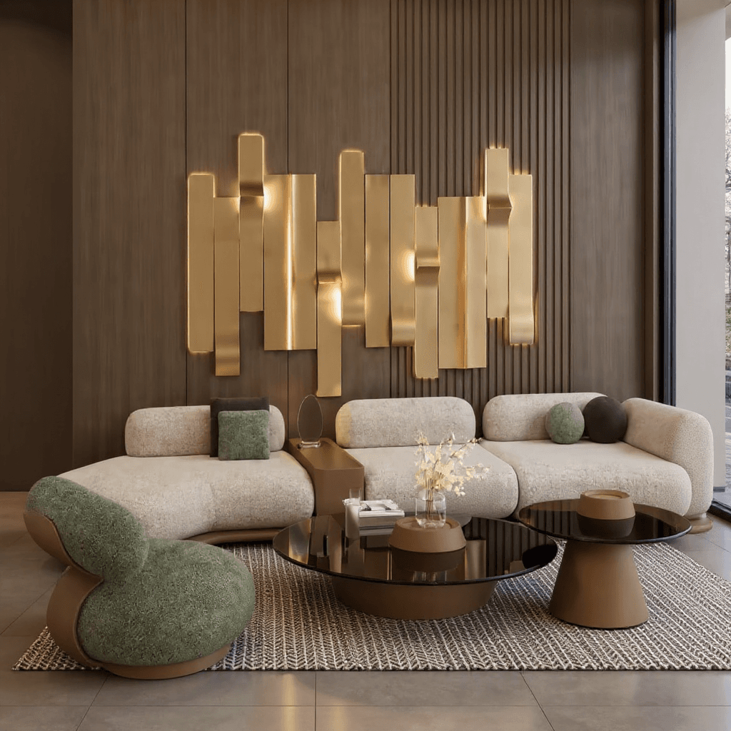 Custom 10-Seater Curved Sofa Set