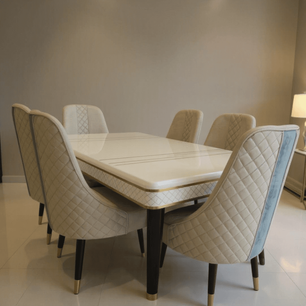Marble Top Dining Table Set