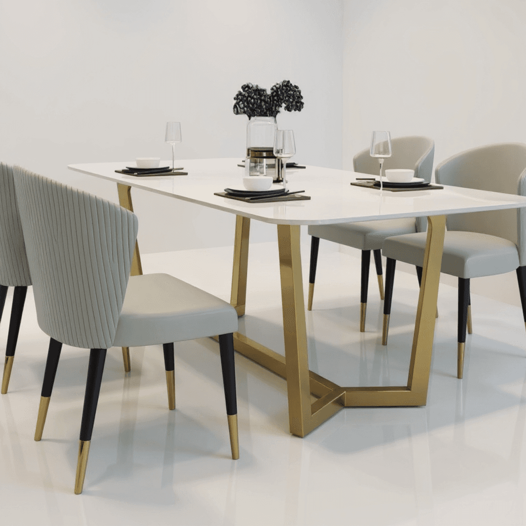 Onyx Marble Dining Table Set