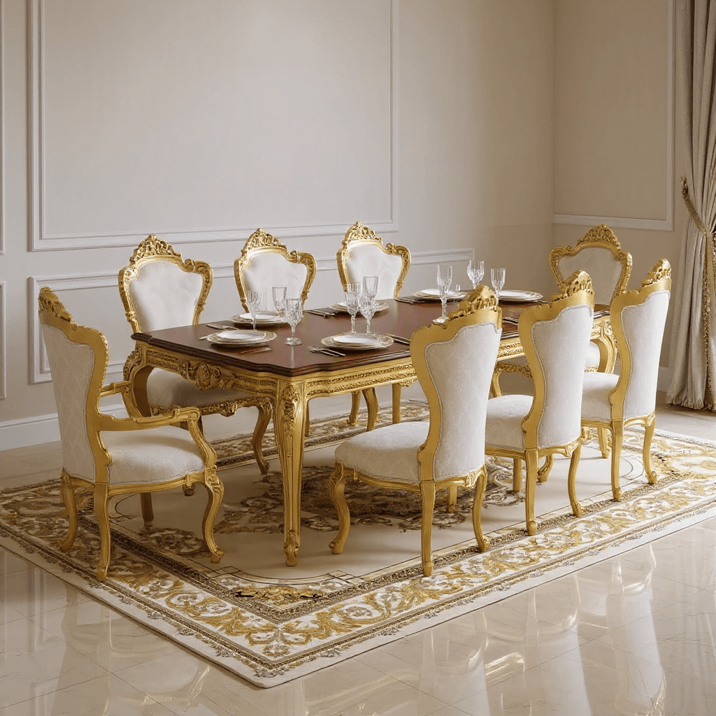 Custom 6 Seater Dining Table Set