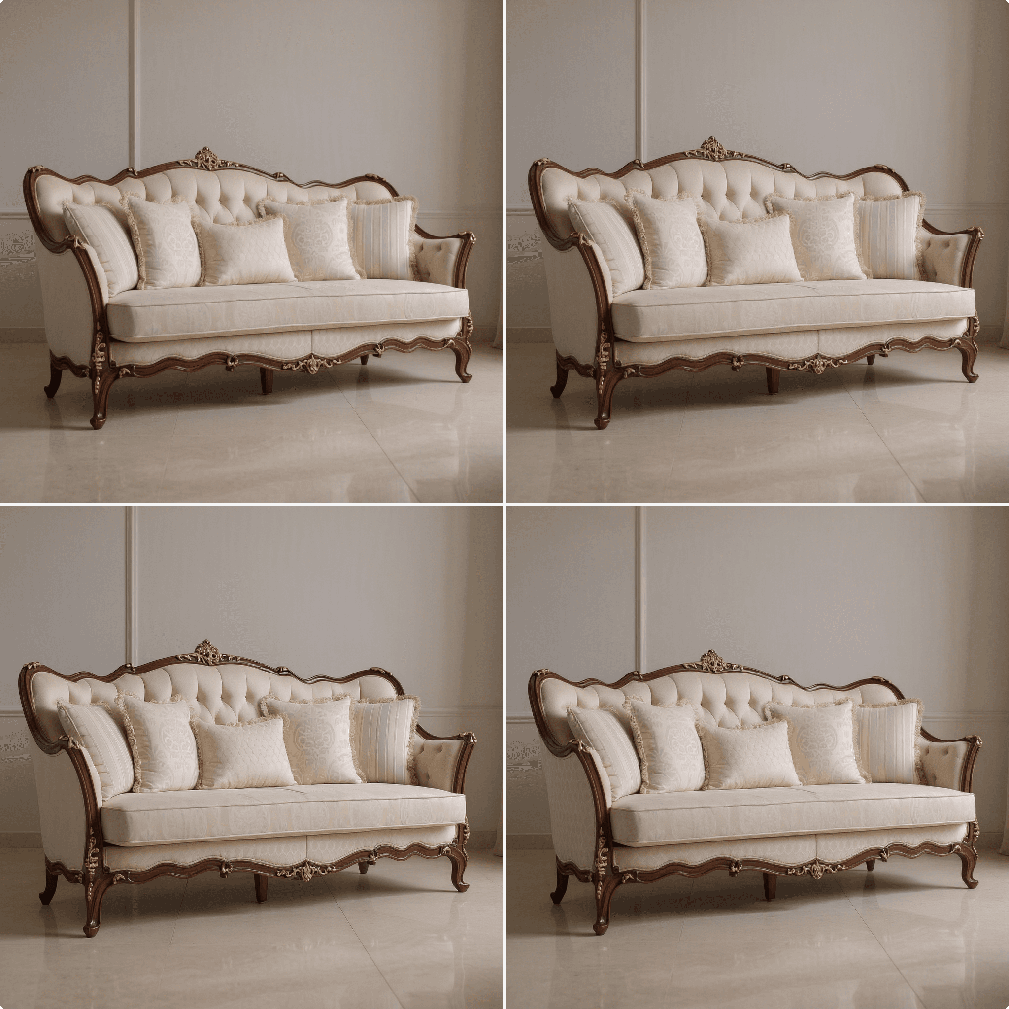 Classic Carved 12-Seater Sofa Set