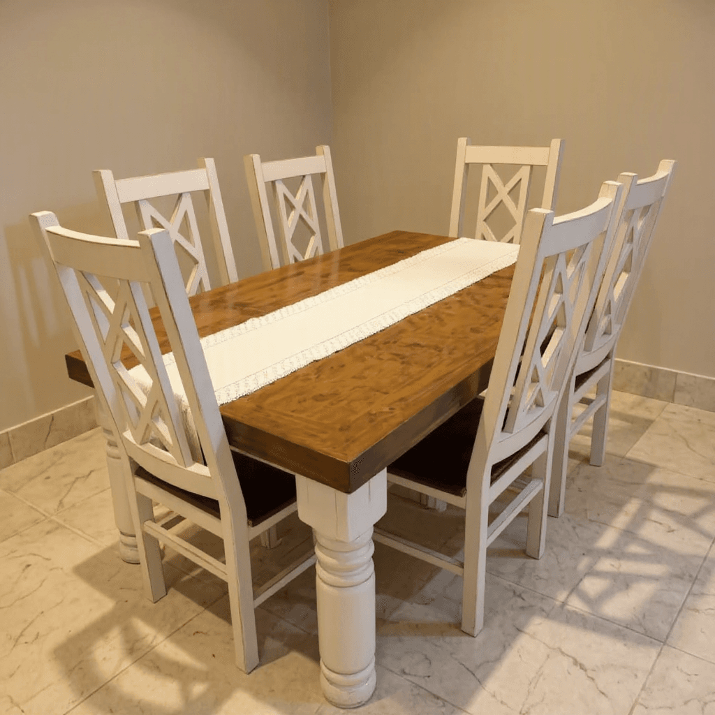 6 Seater Traditional Dining Set