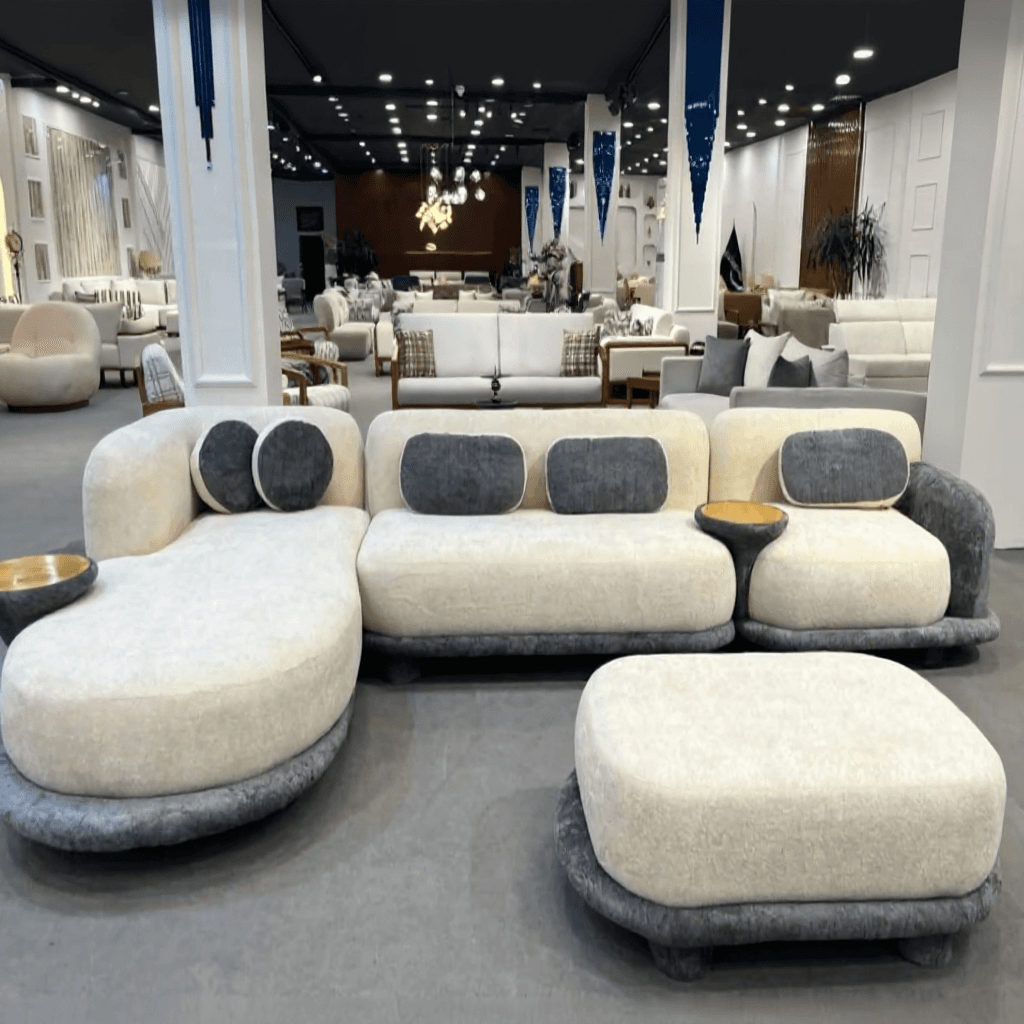 Custom 5-Seater Sofa With Center Table