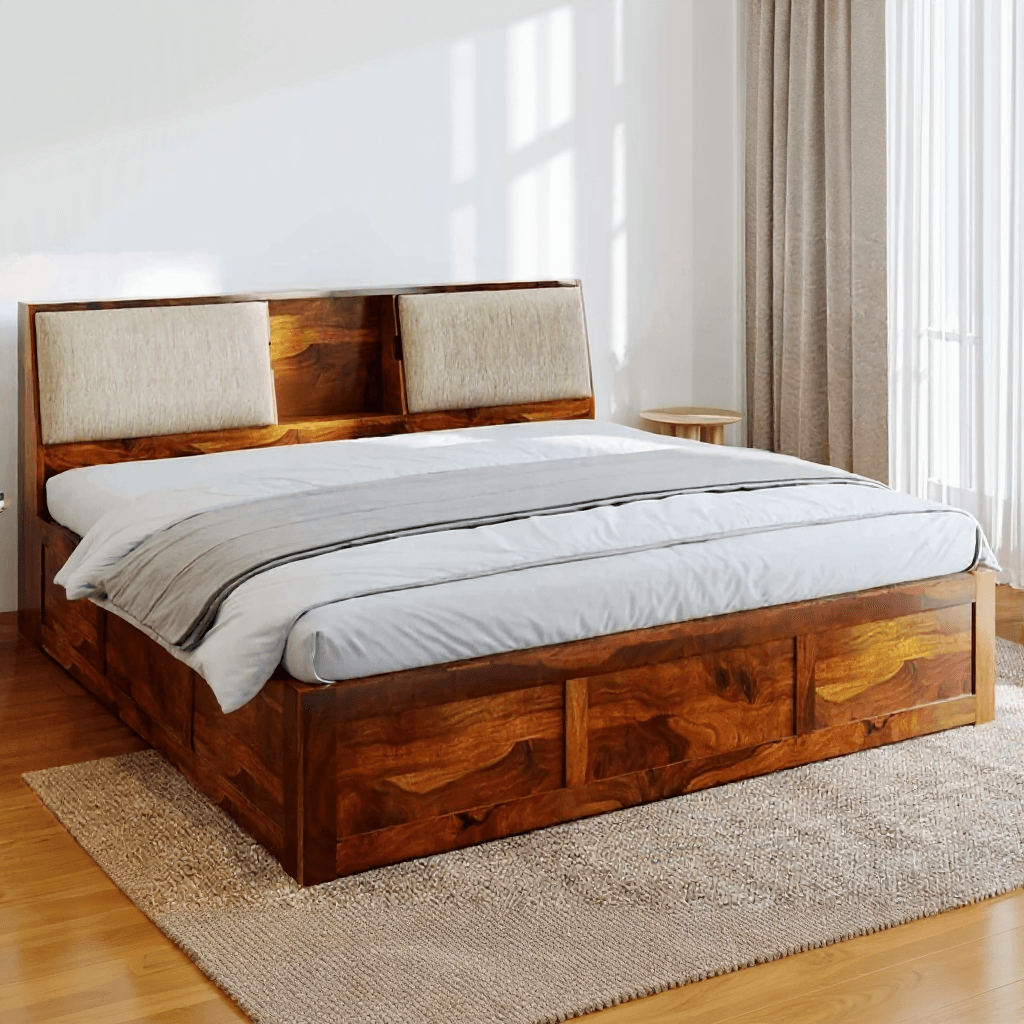 Sheesham Wood Queen Bed