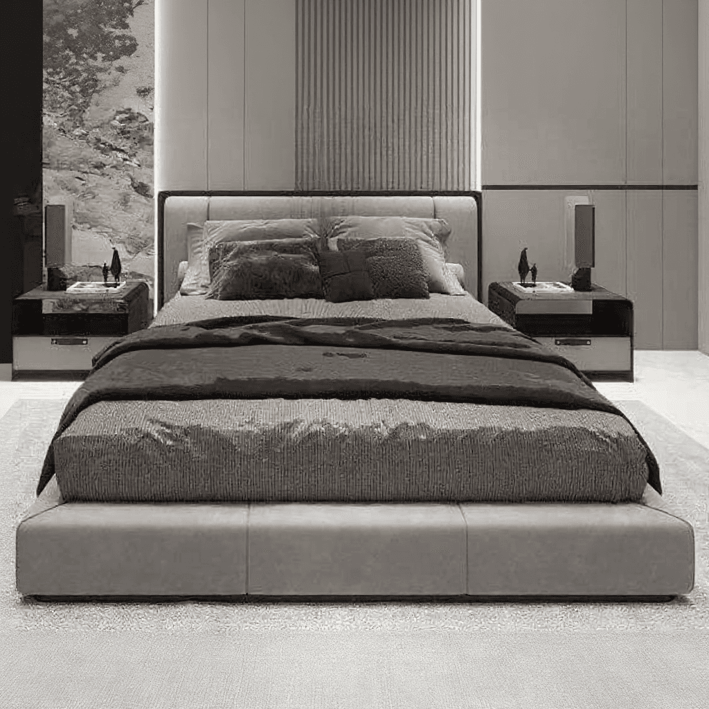 King Storage Bed with Side Tables