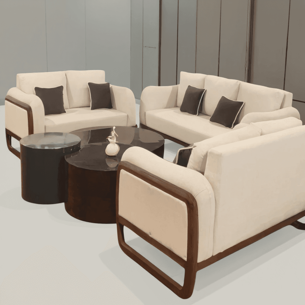 Custom 3+2 Wooden Sofa Set