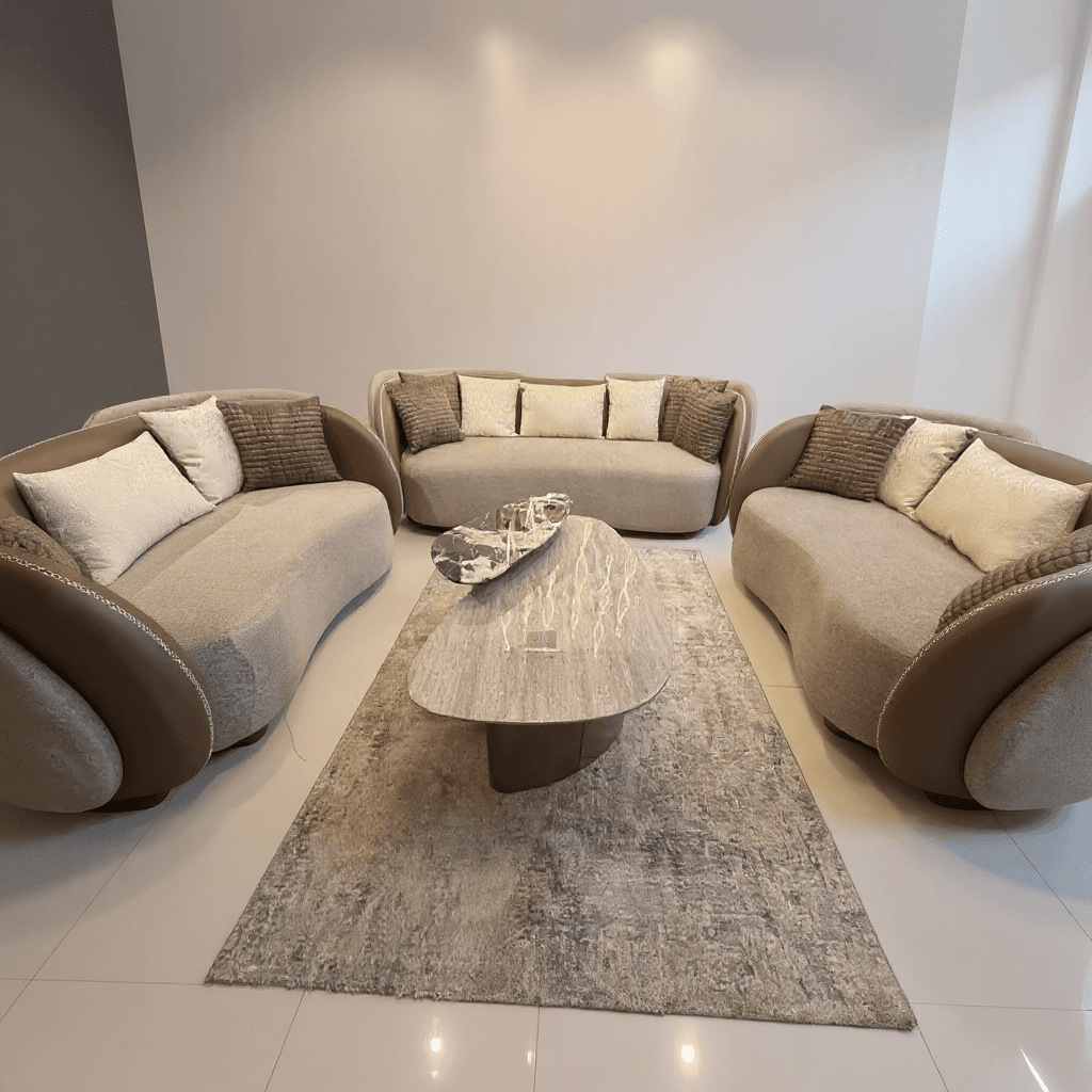 6 Seater Sofa Set With Center Table