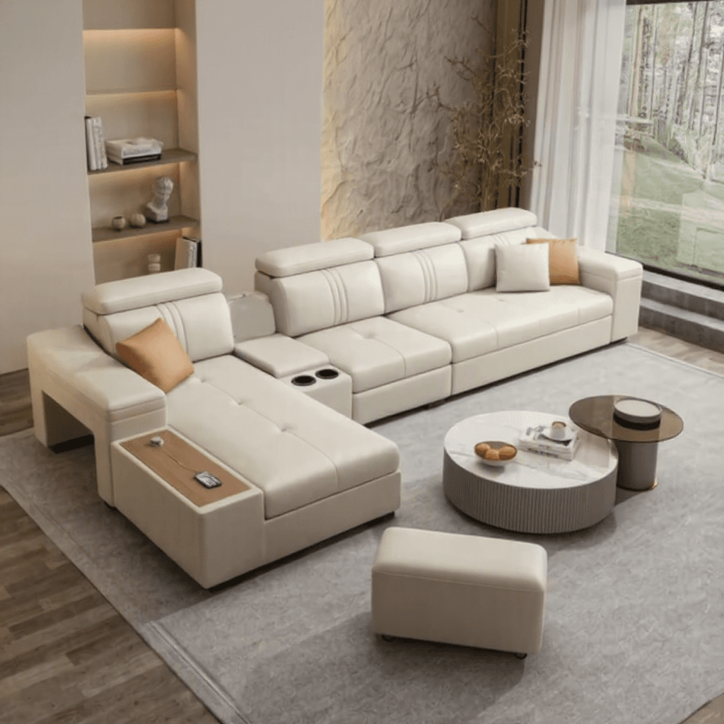 Custom 6-Seater L-Shape Sofa Set