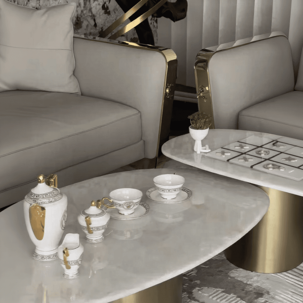 8-Seater Modular Sofa with Center Table