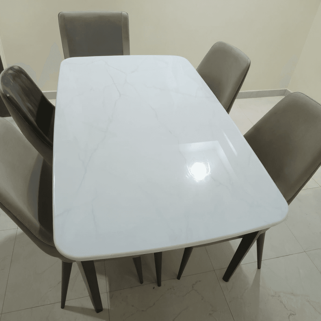Marble Top Dining Table Set